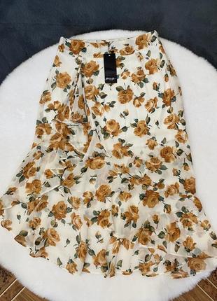 Новая шифоновая юбка в цветы4 фото