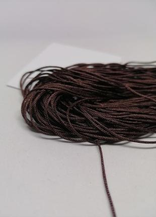 Нейлоновий шнур коричневий 1 мм1 фото