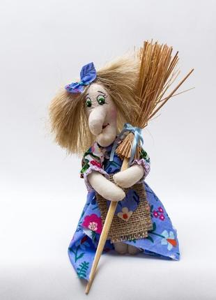 Текстильная кукла vikamade "баба-яга" миниатюра2 фото