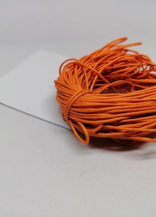 Шнурок вощеный оранжевый 1мм1 фото