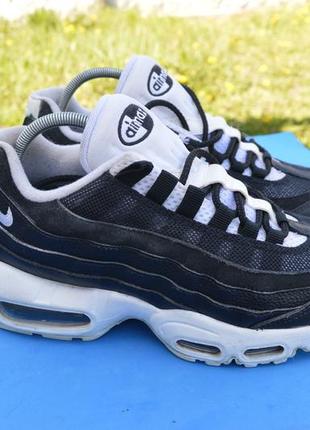 Nike air max 95 женские кожаные кроссовки черного цвета оригинал 38 размер