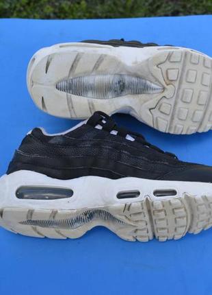 Nike air max 95 женские кожаные кроссовки черного цвета оригинал 38 размер4 фото