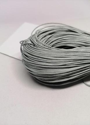 Шнурок вощеный серый 1 мм1 фото