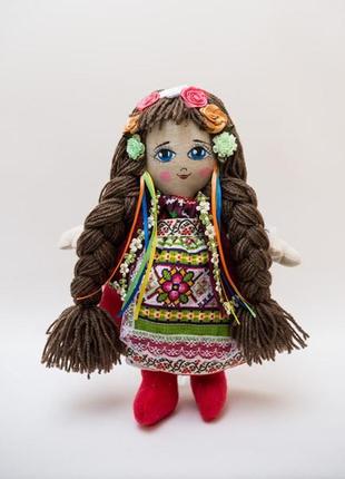 Мягкая кукла vikamade украинка тип шарнирная девочка.