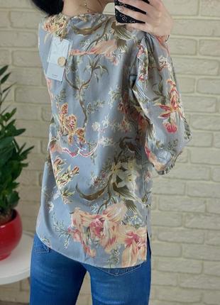 Летняя блуза в цветочный принт2 фото