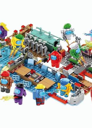 Величезний лего амонг ас, 982 деталі, 16 фігурок. lego among us2 фото