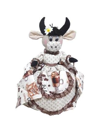 Грілка на чайник корівка з прихватками.