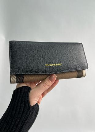 Гаманець burberry credit card wallet brown/black