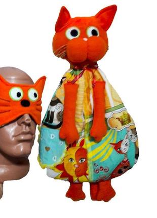 Органайзер для хранения пижам vkmade кошка с маской для сна.