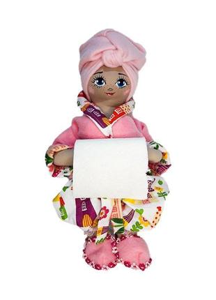 Держатель для туалетной бумаги кукла.1 фото