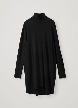 Шерстяное платье или длинный свитер гольф cos 100% шерсть