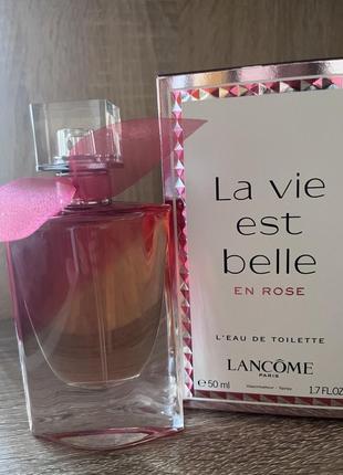 Туалетна вода lancome la vie est belle en rose 50 мл б/в1 фото