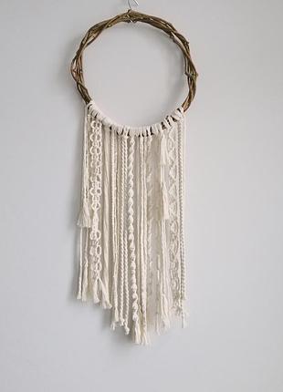 Рождественский декор, макраме венок