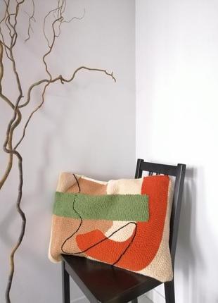 Декоративна подушка з ручною вишивкою2 фото