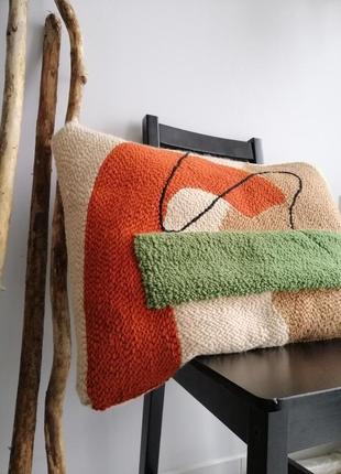 Декоративная подушка для интерьера ручная вышивка4 фото