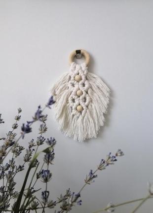 Макраме перья, настенный декор8 фото