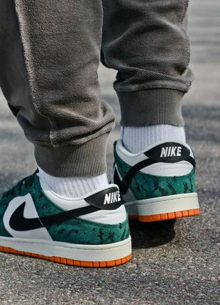 Кросівки nike dunk low “green snakeskin5 фото