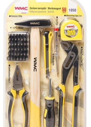 Набор шарнирно-губцевого инструмента 50пр. wmc tools 1050