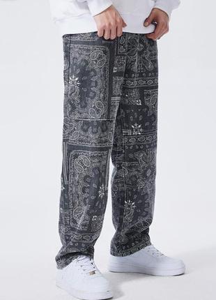 Newtusfan,трендовые широкие джинсы, молодёжные.