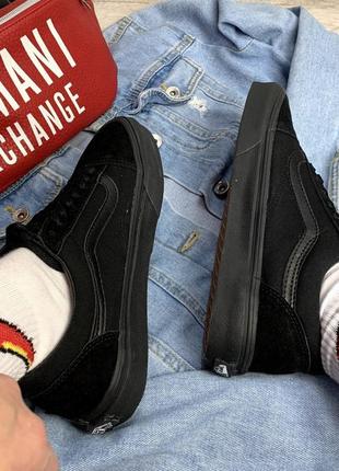 Женские текстильные кроссовки vans old skool black венс олд скул7 фото