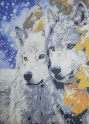Картина"пара волков"