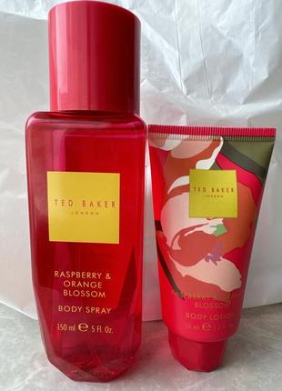 Ted baker london raspberry &amp; orange blossom body spray малина цветы апельсина3 фото