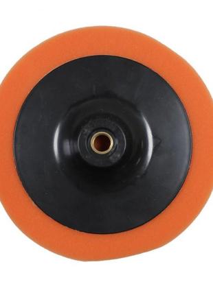 Губка для полірування на диску 180мм (м14) (колір оранжевий)2 фото