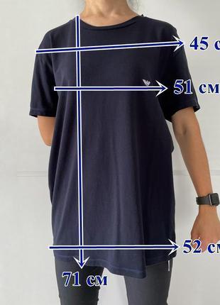 Футболка мужская emporio armani темно синяя xl, брендовая футболка.6 фото