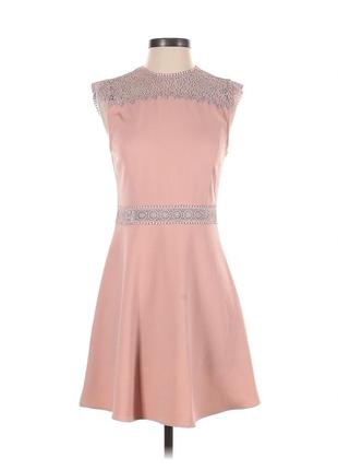 Сукня коротка зара zara рожева персикова3 фото