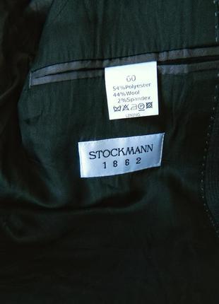 Шикарный пиджак брендовый классика большой stockmann оверсайз черный в тонкую полоску тренд жакет7 фото