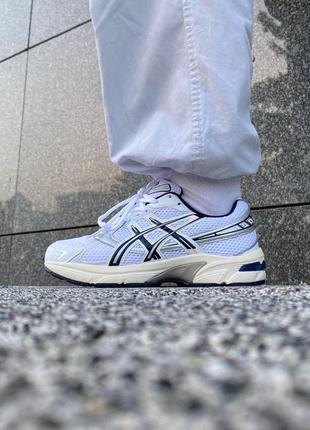 Кросівки жіночі чоловічі в стилі asics gel-1130 white black beige асикс гель білі бежеві чорні1 фото