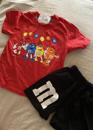 Новий костю двійка шорти та футболка m&m’s