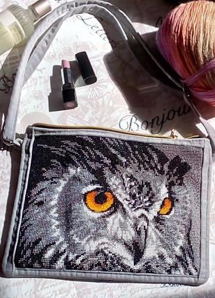 Косметичка клатч сумочка с вишивкой бисером2 фото