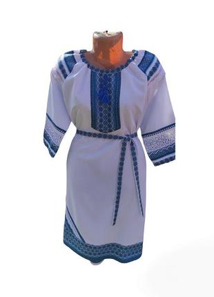 Платье вышиванка. украинское платье. вышитое платье машинная вышивка. платье для женщин и девушекю.1 фото