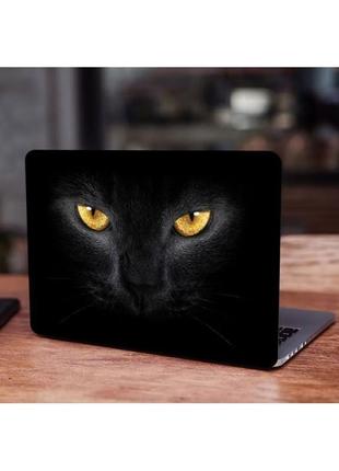 Универсальная наклейка на ноутбук 15.6"-13.3" black cat матовая 380х250 мм