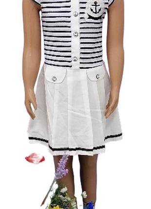 Сукня для дівчаток морячка, зріст 98,104, 110 см.