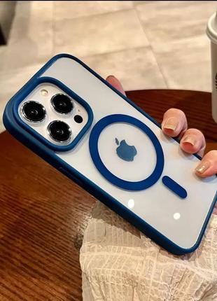 Синий чехол на iphone 15 pro 💙 7