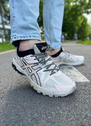 Кросівки чоловічі в стилі asics gel-kahana 8 beige v2 асикс гель-кахана бежеві5 фото