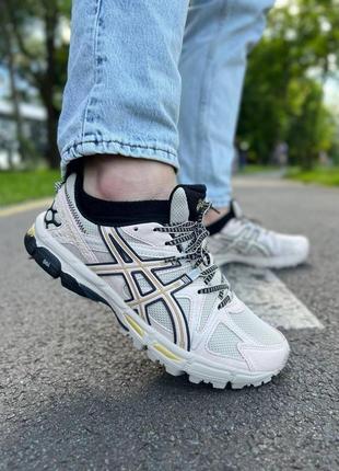 Кросівки чоловічі в стилі asics gel-kahana 8 beige v2 асикс гель-кахана бежеві1 фото