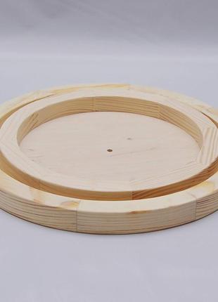 Кашпо круглое деревянное, поднос круглый2 фото