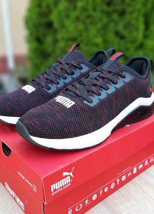 ❗️ акция ❗️кроссовки puma hybrid черные с красным❗️распродаж последних размеров❗️8 фото