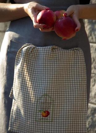 Лляний рушник "яблучко"1 фото
