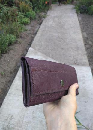 Шкіряний жіночий гаманець ручної роботи