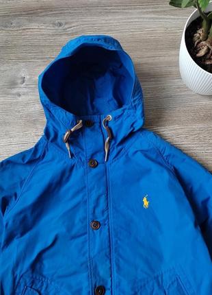 Мужская водонепроницаемая куртка ralph lauren blue cotton nylon casual jacket2 фото