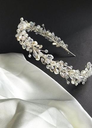 Свадебный ободок под локоны