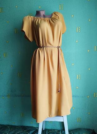 Сукня. плаття. chicoree. l. 40. жовта сукня.