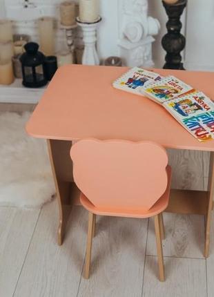 Дитячий стіл-парта і стільчик рожевий фігурний! для гри, навча...10 фото
