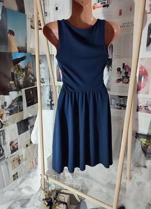 Темно-синее, трикотажное платье от esmara6 фото