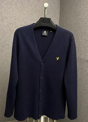 Синий кардиган от бренда lyle scott1 фото