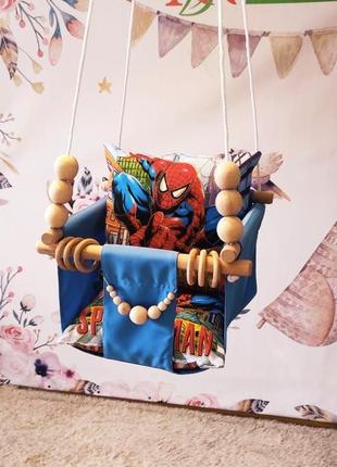 Підвісна гойдалка spider man, гойдалка для дітей5 фото